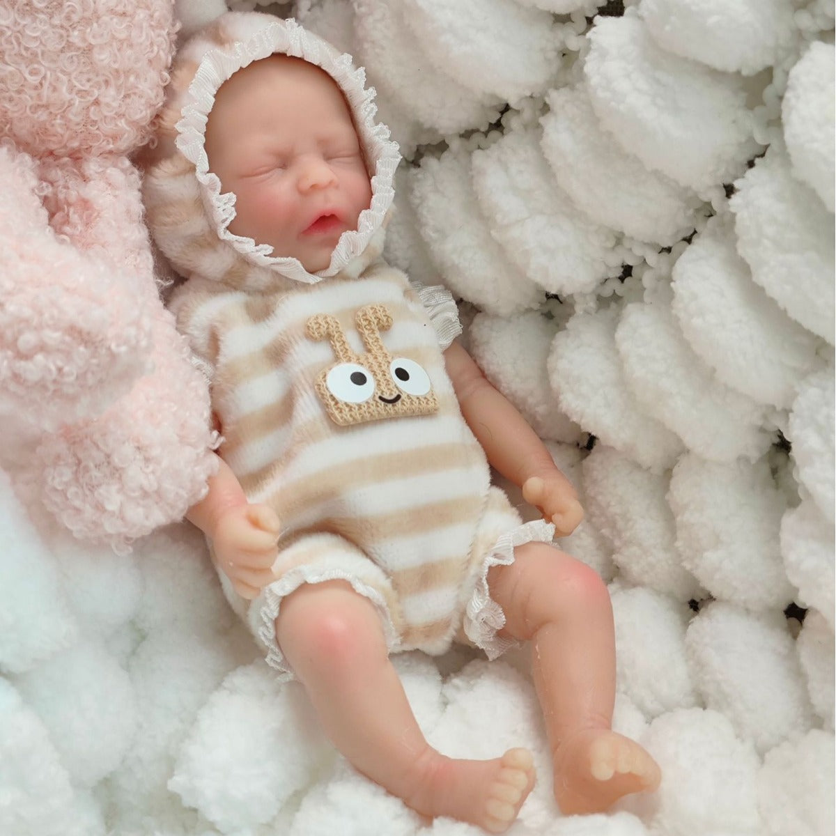 6 Zoll 15cm Geschlossene Augen Reborn Puppen Zwillinge-Darren