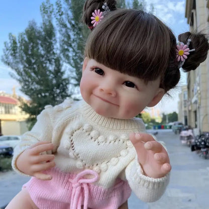22 Zoll Reborn Puppen Mädchen mit Haar-Raya