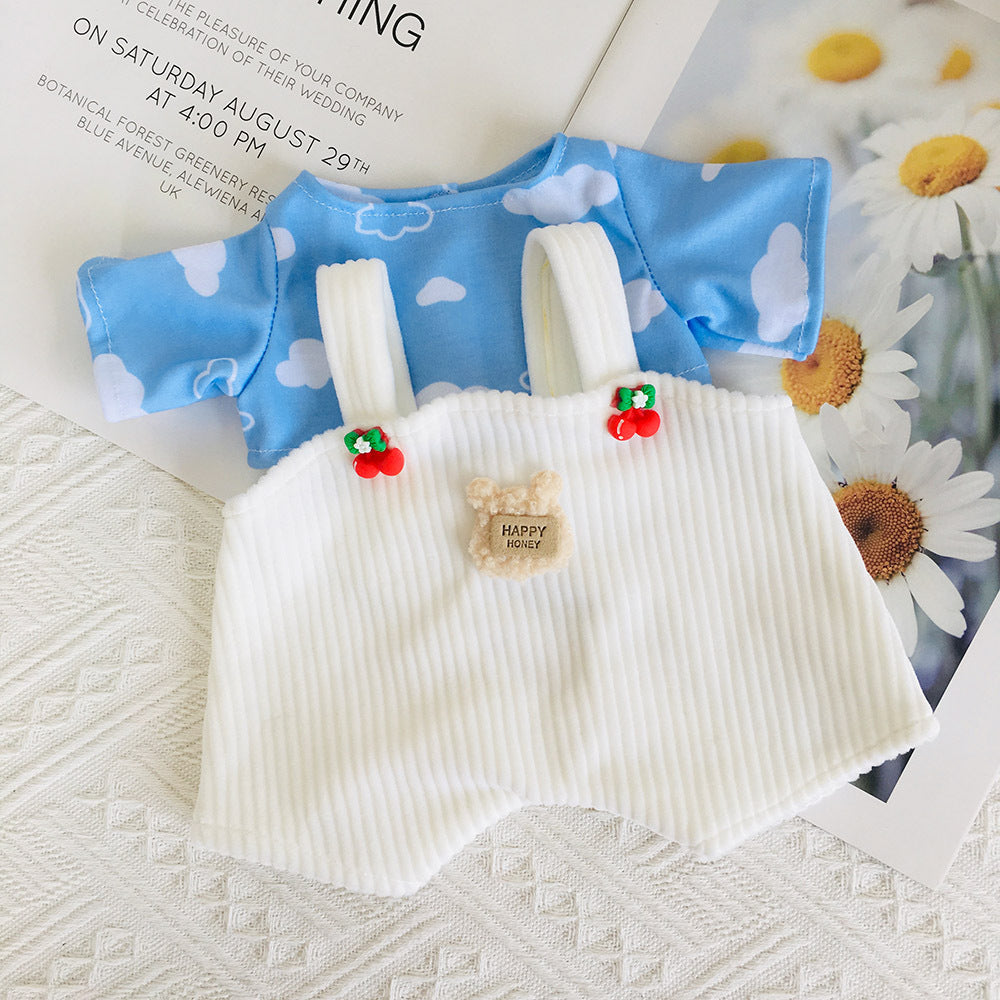 Zweiteiliges Oberteil-Overall-Set für 30 cm Reborn Babypuppen