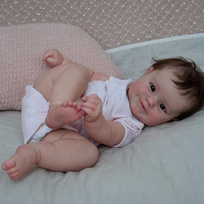 20 Zoll Lebensechte Philippa Offene Augen Braune Haare Reborn Puppen Mädchen- Maddie
