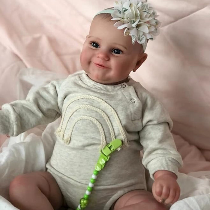 50 cm lebensechte offene Augen Lächeln Reborn Baby Mädchen-Maddie