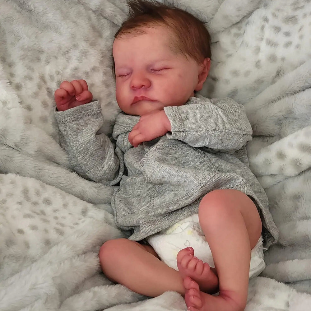 18 Zoll Borg lebensechte Reborn puppe Junge-Levi