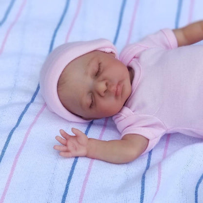 10 Zoll Rebornpuppen mit geschlossenen Augen und Stoffkörper - Luna