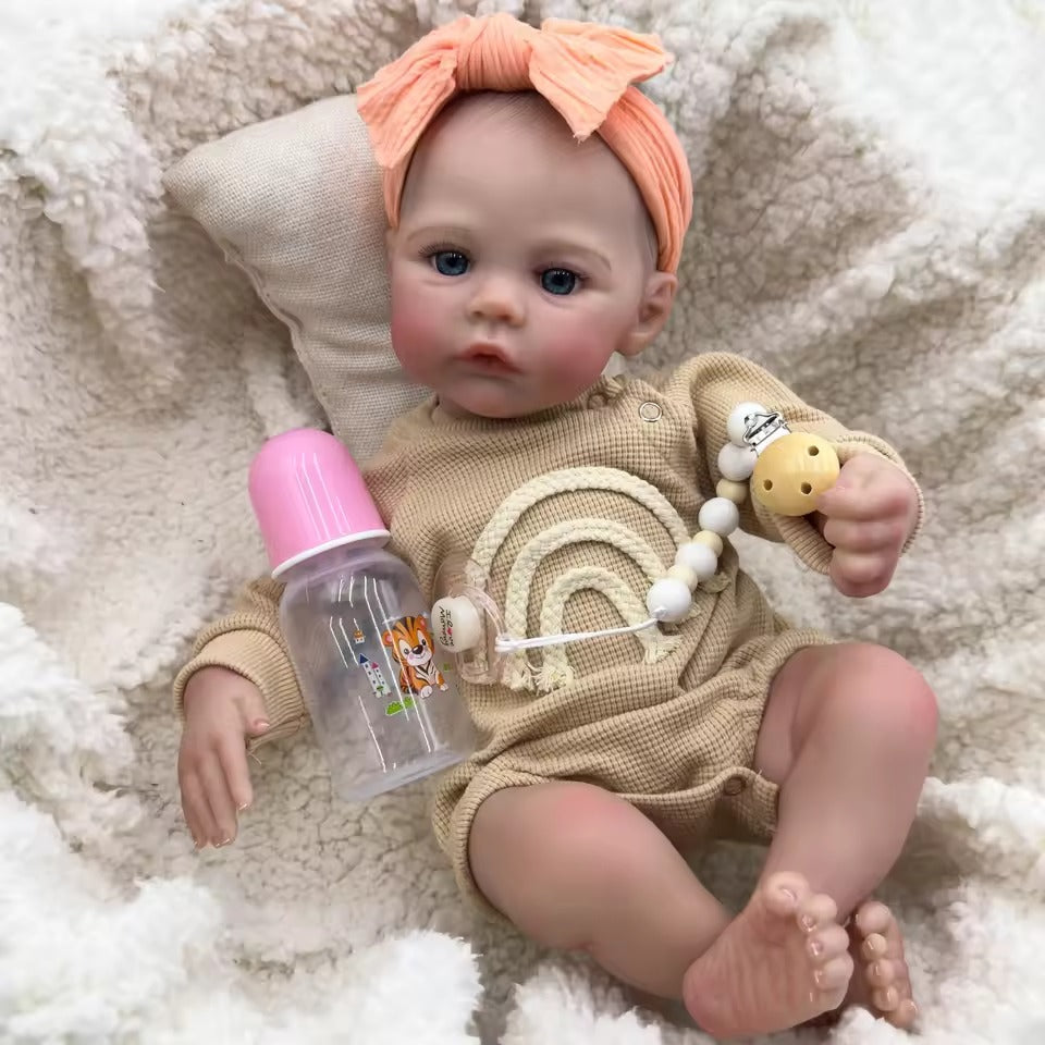 19 Zoll lebensechte blaue Augen Reborn Puppe Mädchen-Meadow