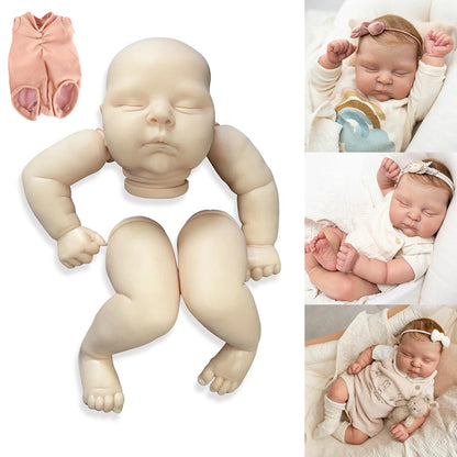 Reborn Peaches 20 Zoll Geschlossene Augen Unvollendeter Puppen Kit