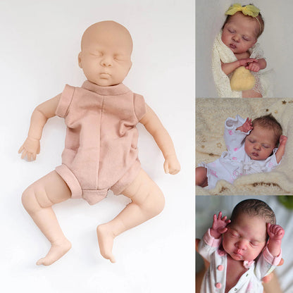 Unbemalter 12 Zoll Puppen kit geschlossenen Augen Reborn Luna