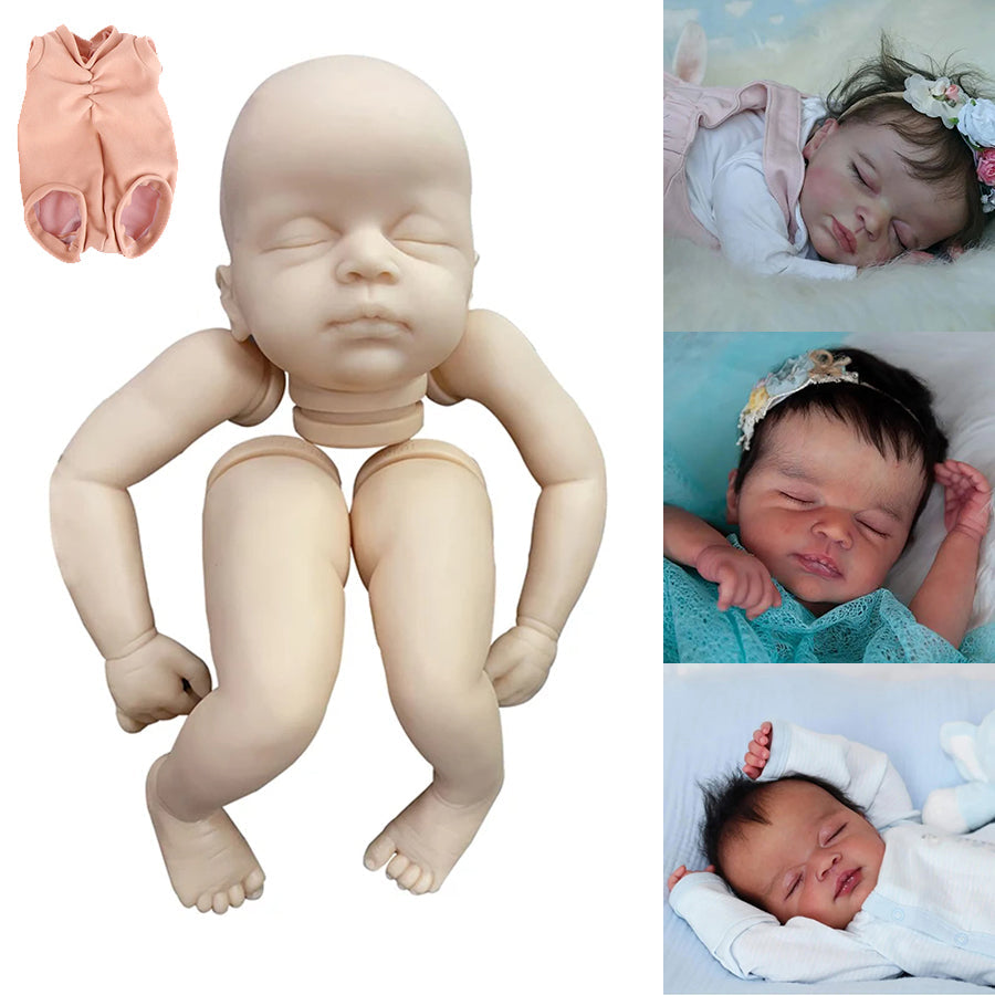 20 Zoll unlackierter Reborn-Coco-Puppen kit mit geschlossenen Augen