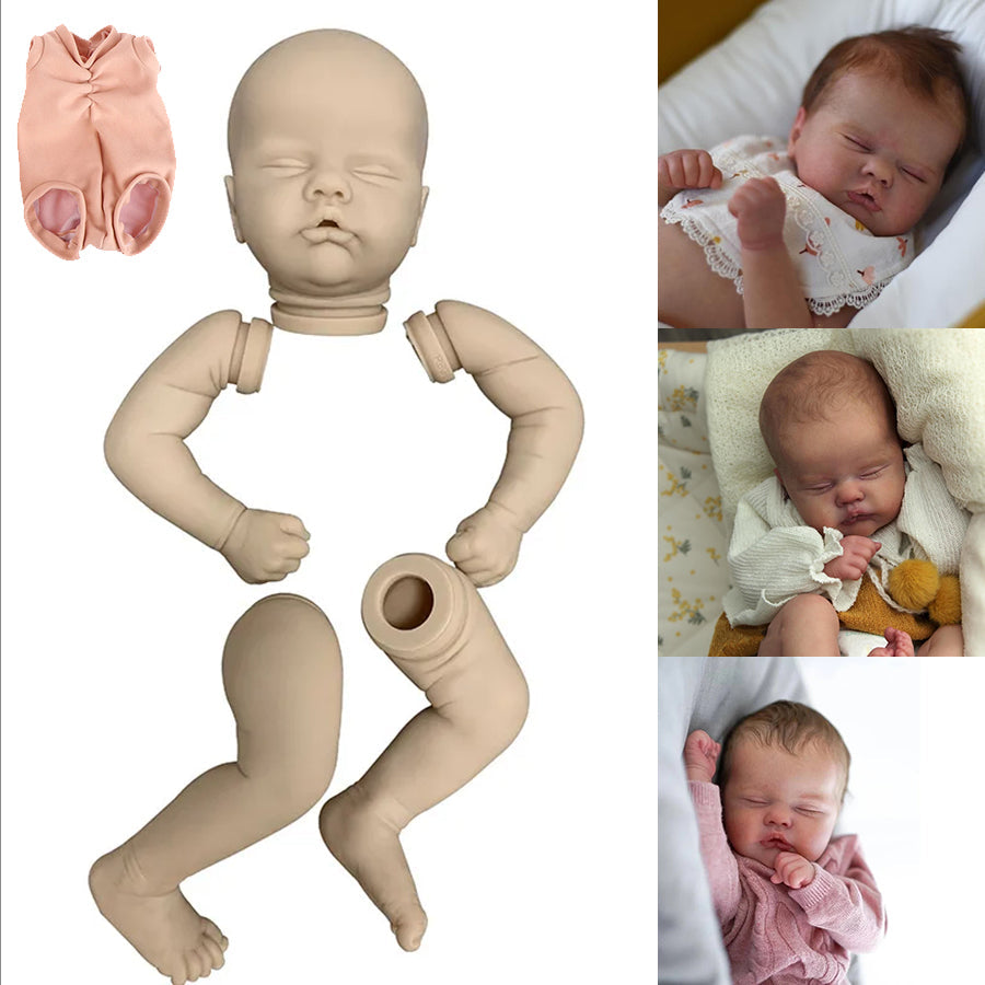 19 Zoll unlackierter Reborn Puppen Kit Quinbee mit geschlossenen Augen