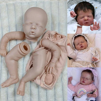 20 Zoll geschlossene Augen unbemalt Reborn Puppe Kit Luisa