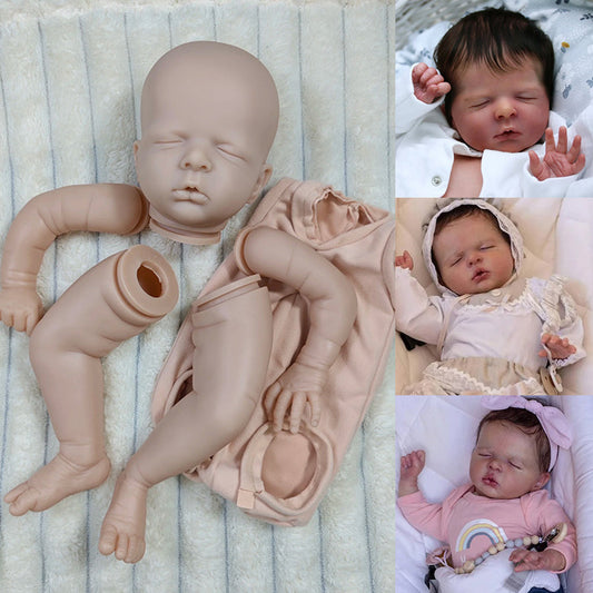 20 Zoll geschlossene Augen unbemalt Reborn Puppe Kit Luisa