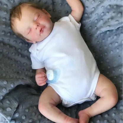 19 Zoll Reborn Puppen mit geschlossenen Augen und blonden Haaren -Sam