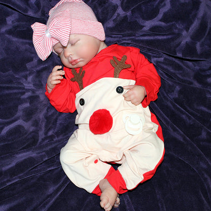 20 Zoll geschlossene Augen Weihnachten Reborn Puppe Mädchen-Loulou