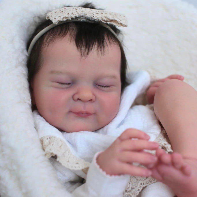 19 Zoll (ca. 48cm) unbemaltes Olivia Reborn Puppen-Set mit geschlossenen Augen