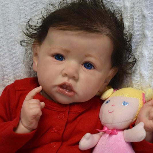 22 Zoll offene Augen Weihnachts-Reborn Puppe-Saskia