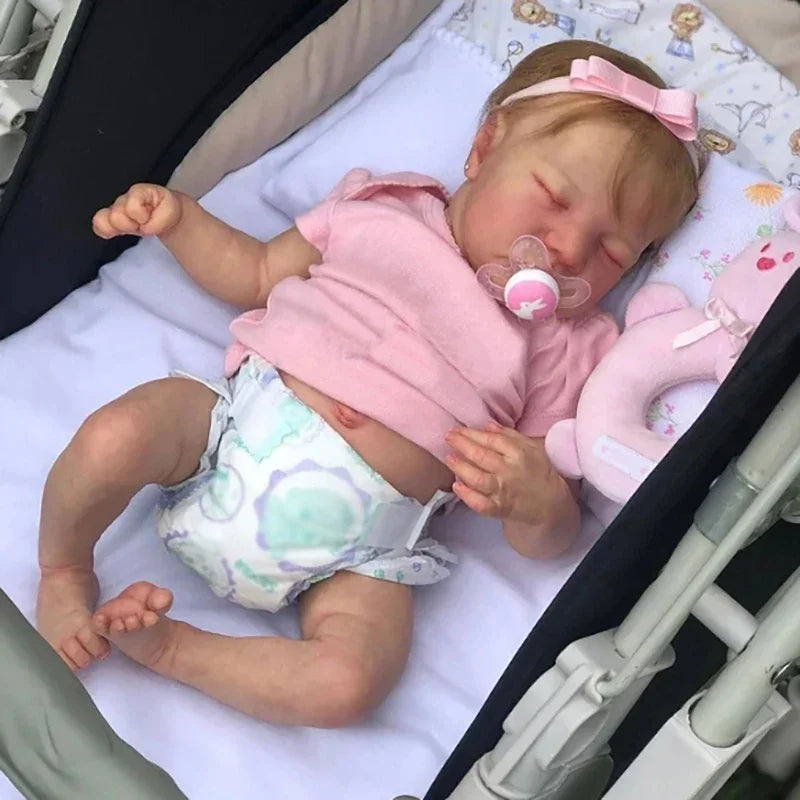 Kelly 18 Zoll realistisches Reborn Baby Mädchen mit blonden Haaren - Levi