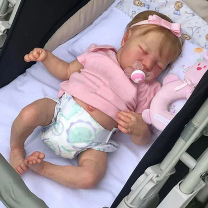 Kelly 18 Zoll realistisches Reborn Baby Mädchen mit blonden Haaren - Levi