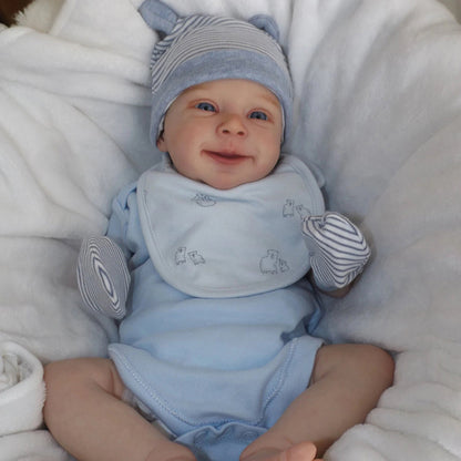 19 Zoll offene Augen Lächeln Reborn Puppe-Sebastian