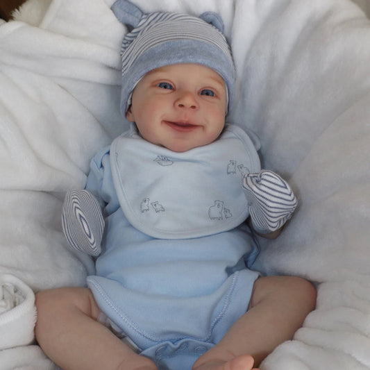 19 Zoll offene Augen Lächeln Reborn Puppe-Sebastian