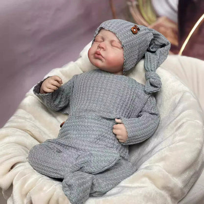 20 Zoll lebensechte Reborn-Puppe mit geschlossenen Augen Zwillingsschwestern-Loulou