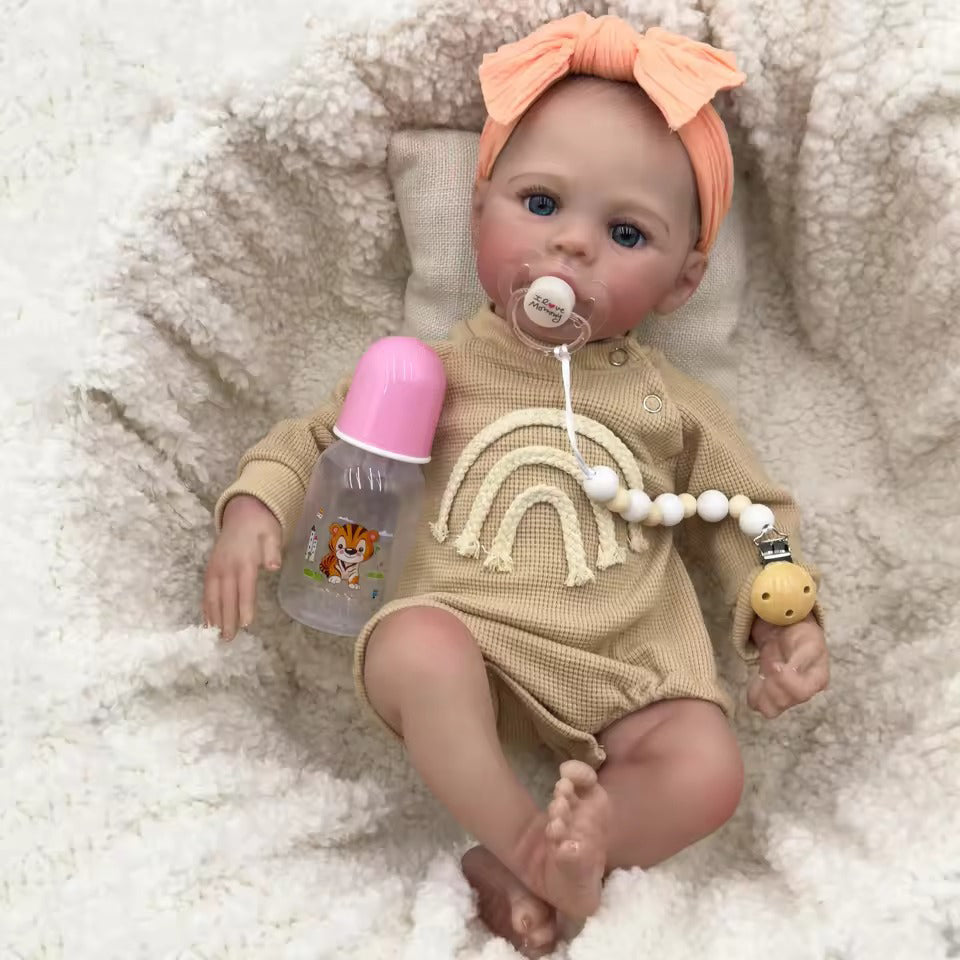 19 Zoll lebensechte blaue Augen Reborn Puppe Mädchen-Meadow