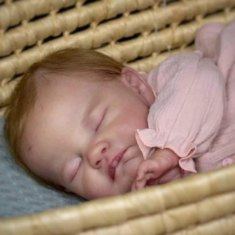 22 Zoll August Schließen Sie Augen DIY unbemaltes Reborn Puppe Kit