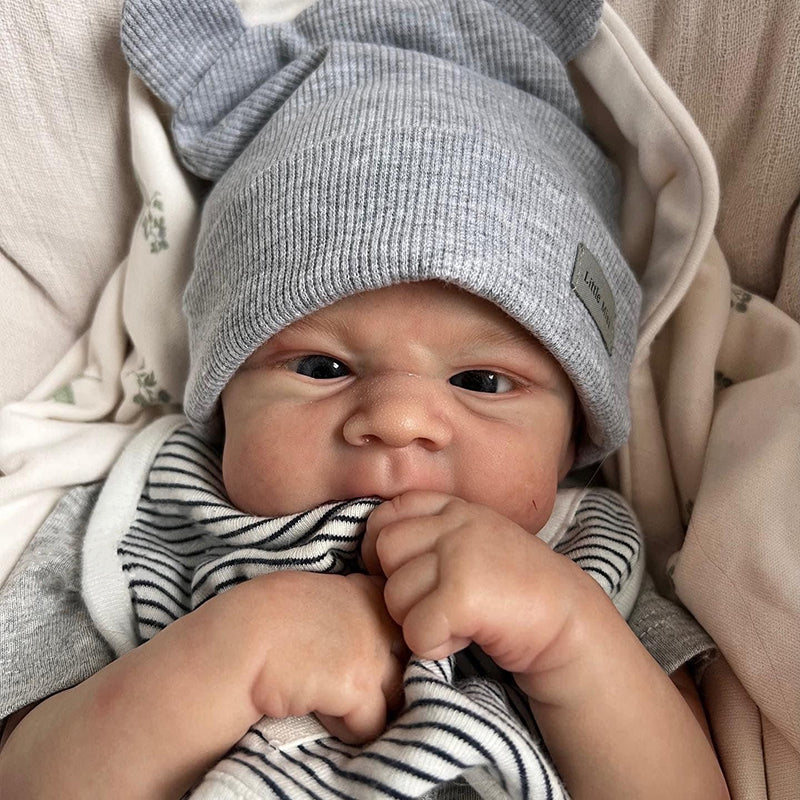 19 Zoll Öffne deine Augen Agatha Reborn Puppen Junge-Elijah