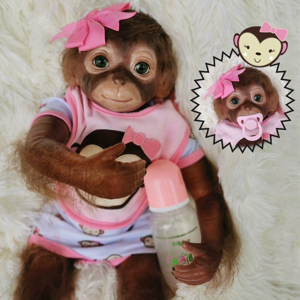20 Zoll Rosa Blume Haarnadel Reborn Affe Baby Puppe