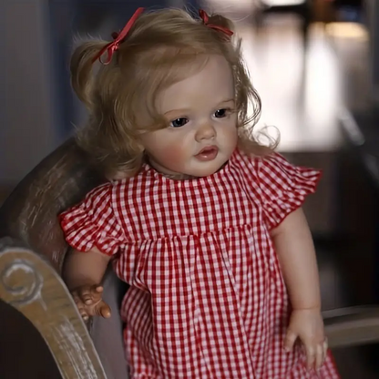 24 Zoll Debby Lockiges Haar Offene Augen Reborn Baby Puppen Mädchen