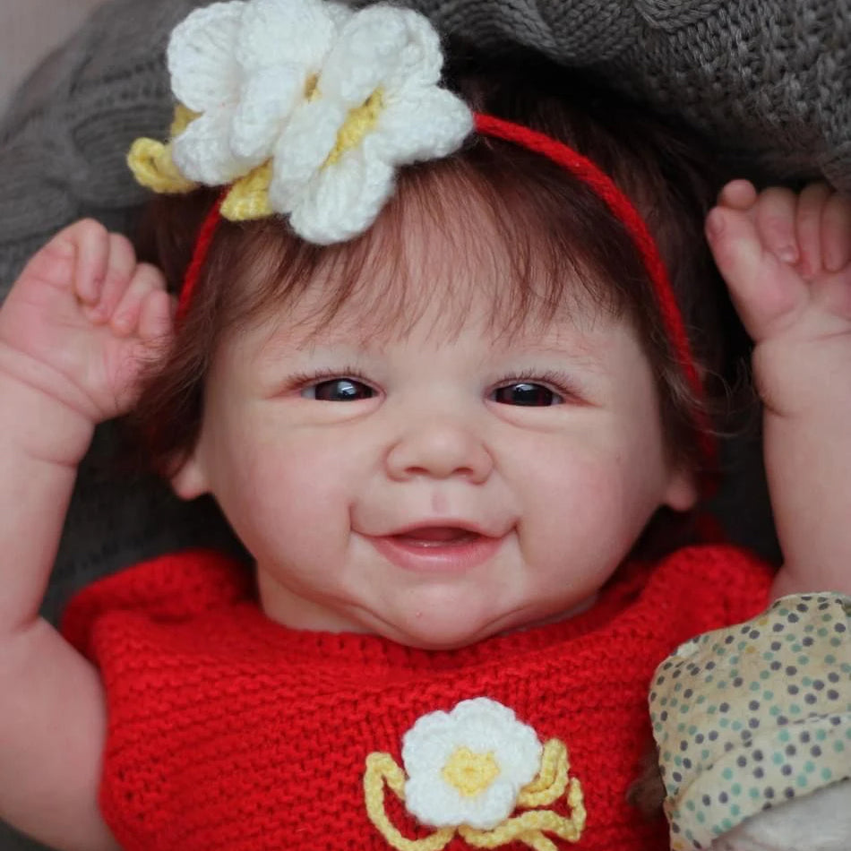 19 Zoll offene Augen kurze Haare Reborn Baby Mädchen-Vivienne
