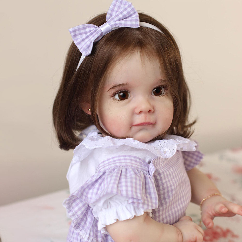 24 Zoll Lynn Mädchen Reborn Puppe mit langen Haaren-Maggie