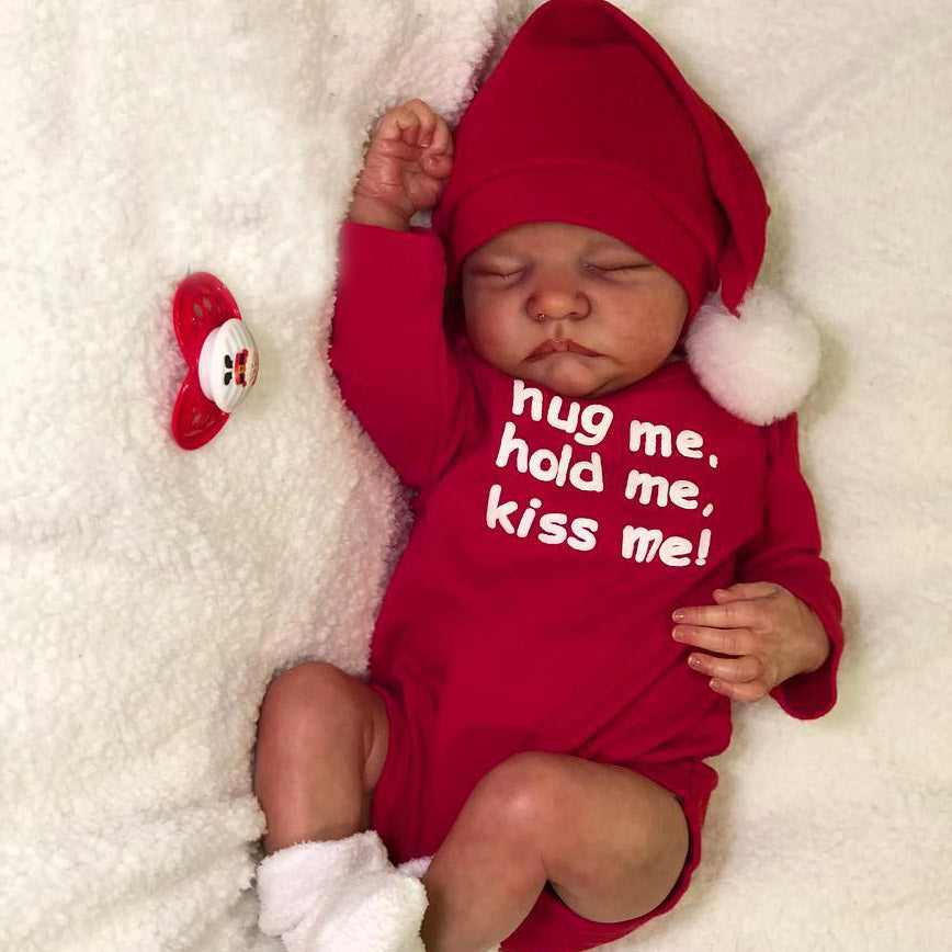 18 Zoll geschlossene Augen Weihnachten Reborn Puppe Mädchen-Levi