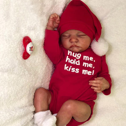 18 Zoll geschlossene Augen Weihnachten Reborn Puppe Mädchen-Levi