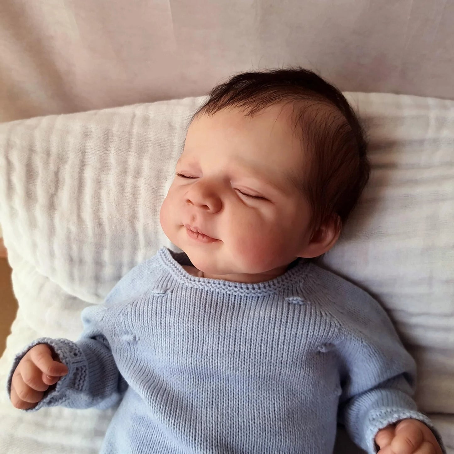 19 Zoll Alvin Lebensechte Geschlossene Augen Reborn puppen Jungen/Mädchen-Pascale