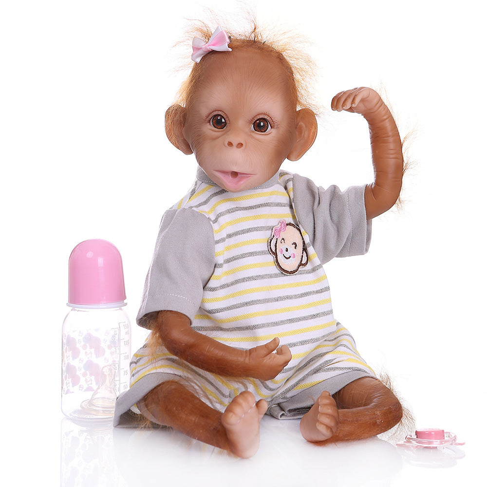 45cm Handgemachte Sehr Detaillierte Malerei Reborn Baby Affe