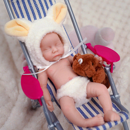6 Zoll Mini Reborn puppen mit geschlossenen Augen- Levi