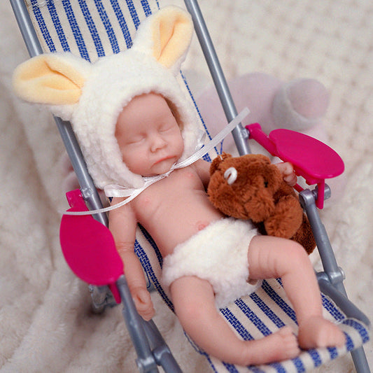 6 Zoll Mini Reborn puppen mit geschlossenen Augen- Levi
