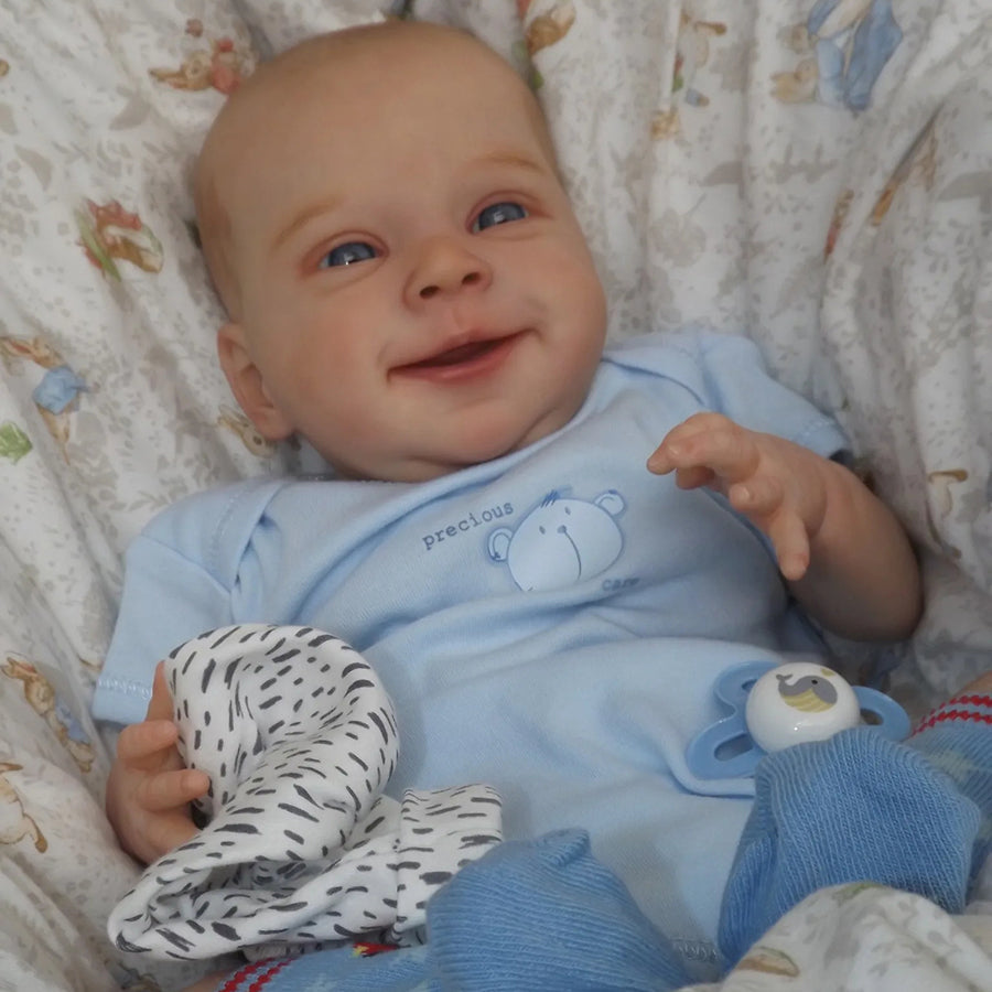 19 Zoll offene Augen Lächeln Reborn Puppe-Sebastian