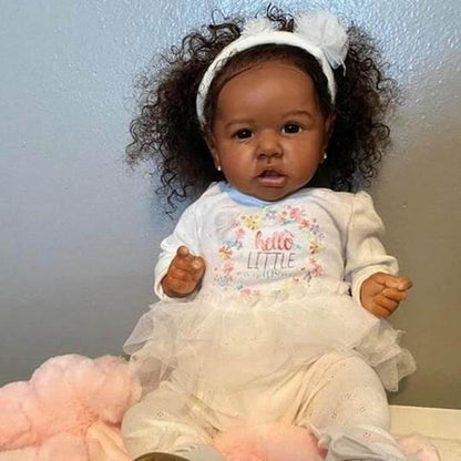 Echte 22 Zoll Diaz Afroamerikaner Reborn Puppen mädchen-Saskia