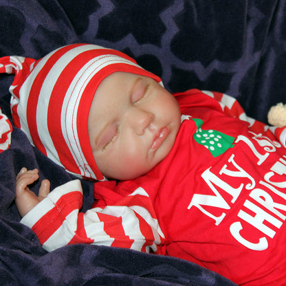 20 Zoll geschlossene Augen Weihnachten Reborn Baby Mädchen/Junge-Loulou