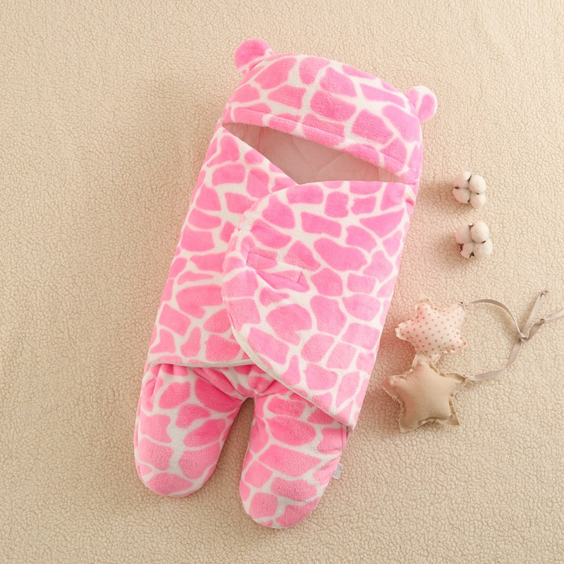 Flanell Gespaltene Beine Rosa/Grau Schlafsack für 16-24 Zoll Reborn Puppen