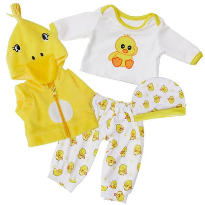 17 Zoll Cartoon Tier Reborn Puppe Kleidungsset(Nur Kleidung, keine Puppe)