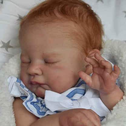 22 Zoll August Schließen Sie Augen DIY unbemaltes Reborn Puppe Kit