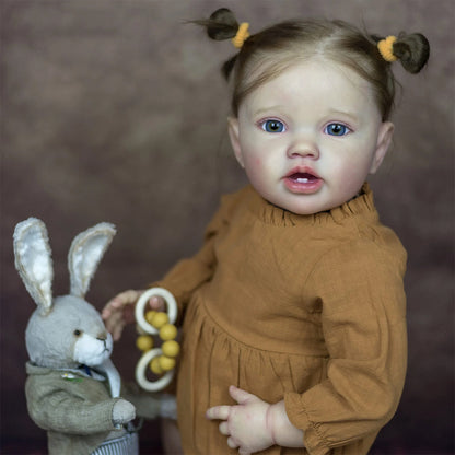 Sharon 60 cm offene Augen Wurzelhaar Reborn Kleinkind-Lottie