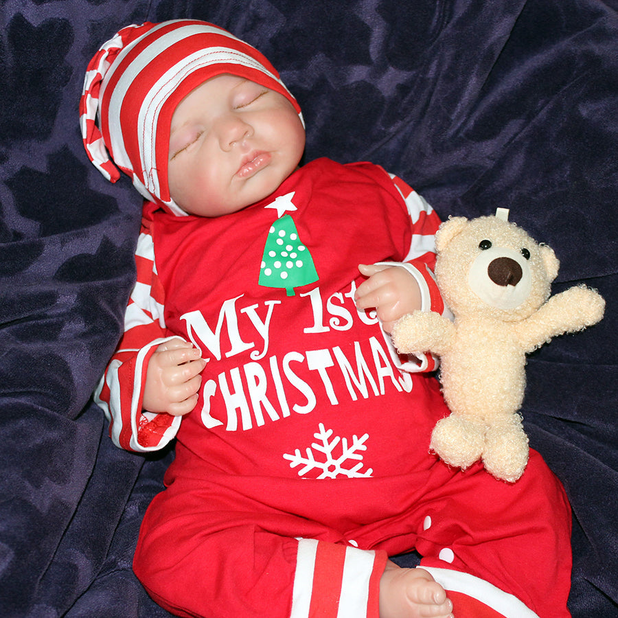 20 Zoll geschlossene Augen Weihnachten Reborn Baby Mädchen/Junge-Loulou