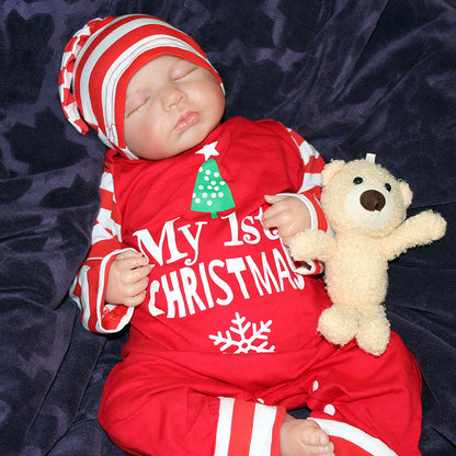 20 Zoll geschlossene Augen Weihnachten Reborn Baby Mädchen/Junge-Loulou