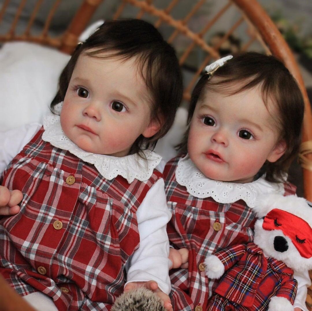24 Zoll Trina und Lilah süße Reborn-Puppe mit offenen Augen Zwillingsschwester Maggie und Suesue