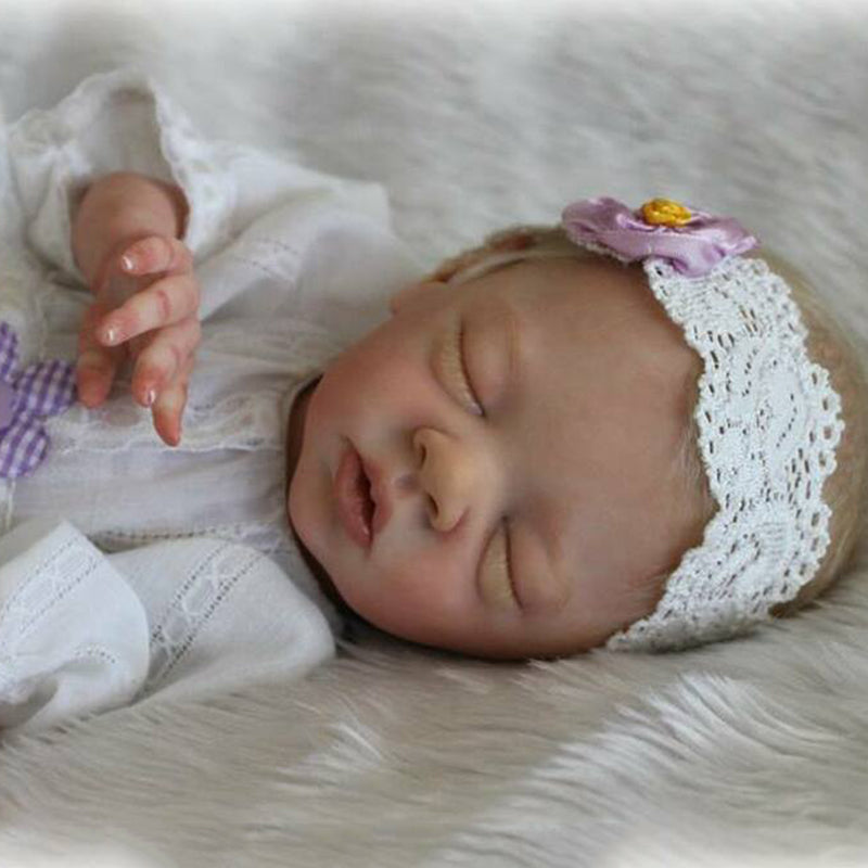 16 Zoll Gänseblümchen Geschlossene Augen DIY leeres Reborn Baby Kit