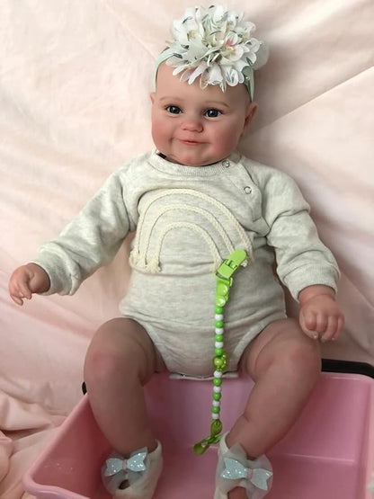 50 cm lebensechte offene Augen Lächeln Reborn Baby Mädchen-Maddie