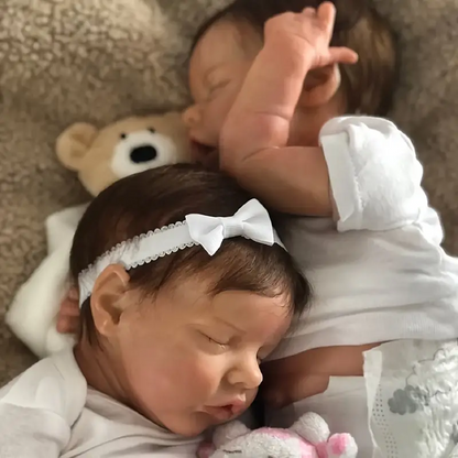17 Zoll 43 cm Sweet Sleep Reborn Zwillingsschwester Mandy und Martina