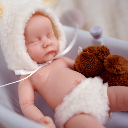 6 Zoll Mini Reborn puppen mit geschlossenen Augen- Levi